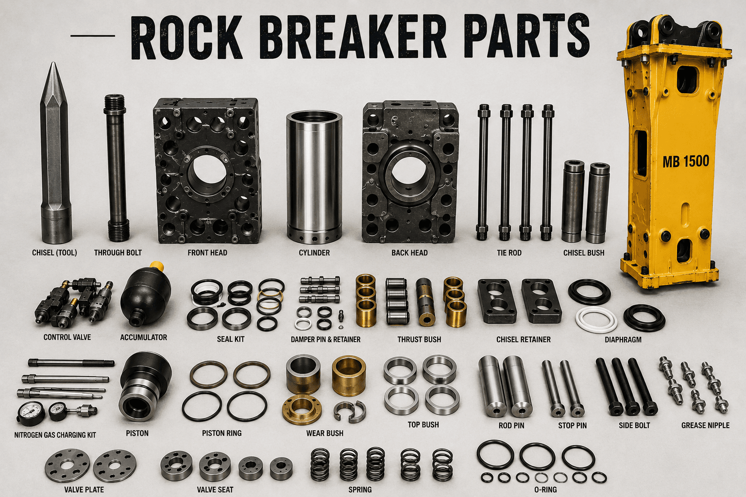 Rock Breaker Spare Parts